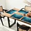 Luchtbellen - Dynamisch - Blauw Placemat vinyl groot -zzsfeer4_Kitchenyeah-website