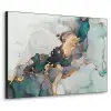 Blauw - Marmer - Goud Textielframe zwart klein -3d