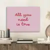 Tekst - Roze - Love - Hart PET vilt klein -sfeer1