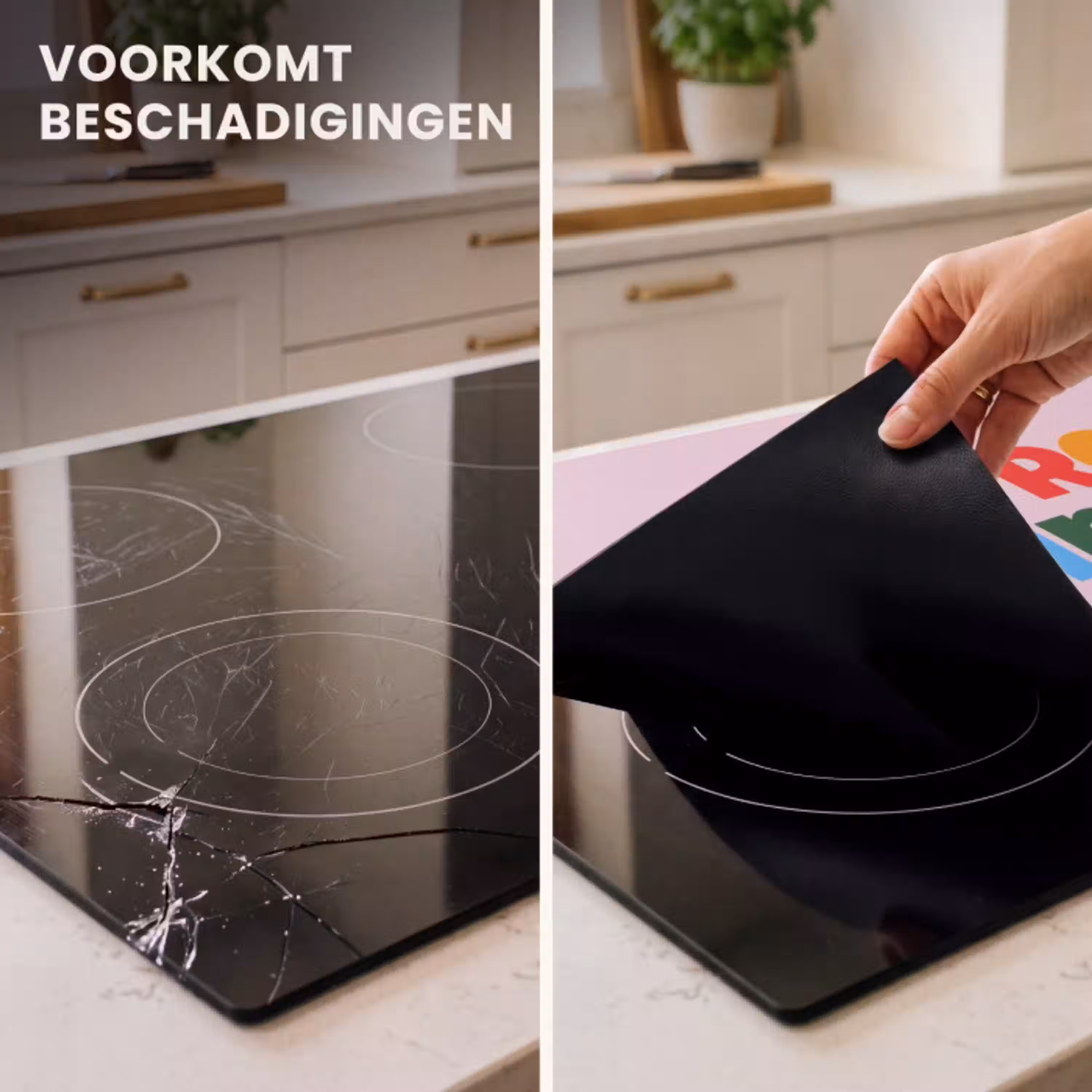 You're doing great - Roze - Kleurrijk Inductie beschermer vinyl 3mm klein -sfeer1
