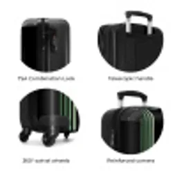 120 NBS - Handbagage koffer - Volwassenen Unisex middel zzzzzzzbolletjes_ENG
