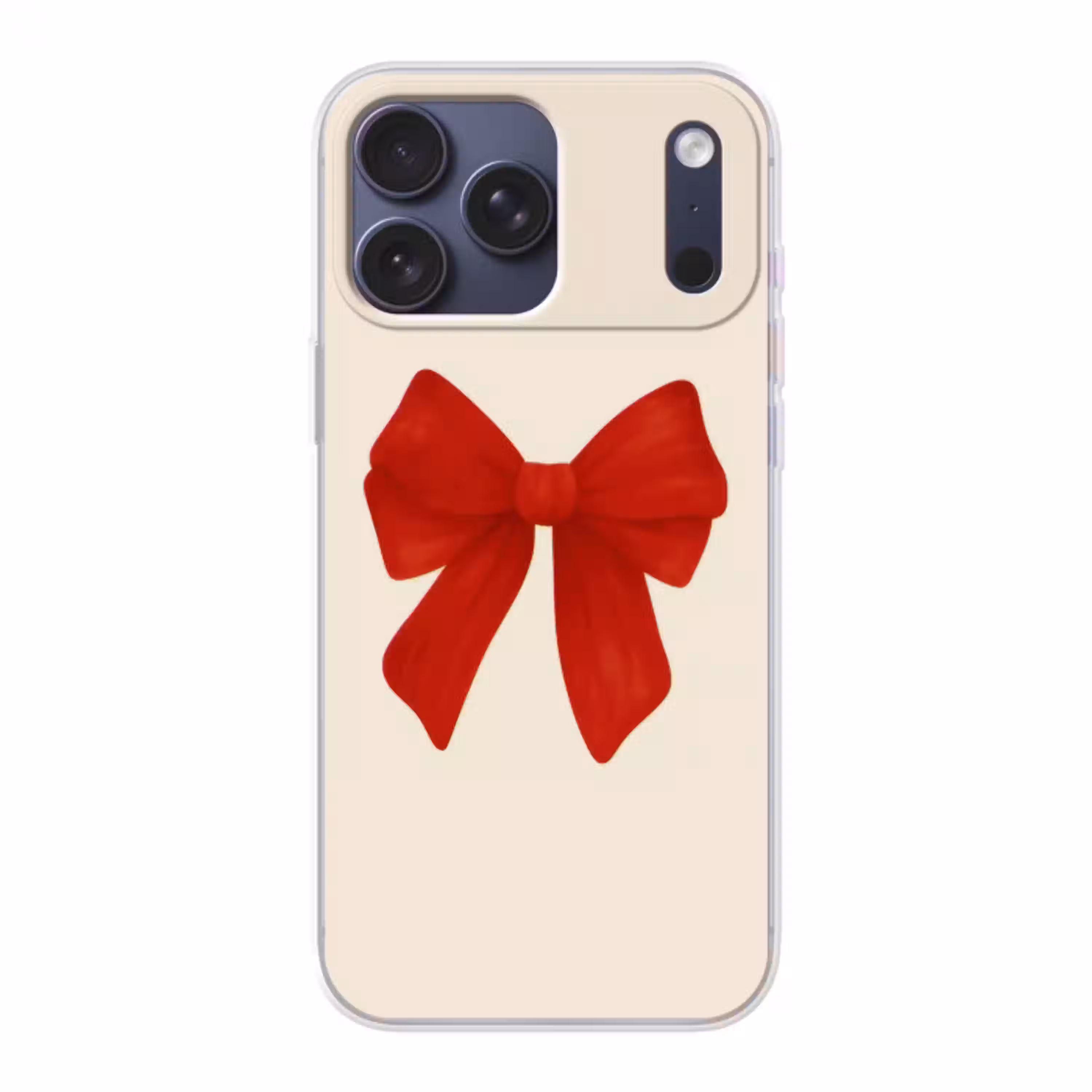 Strik - Symmetrisch - Rood - Lint Telefoonhoesje iPhone 17 Pro Max klein -3d