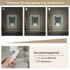 Kat - Zwart - Koffie - Minimalistisch Light Box met kabel (Tafellamp) klein -USP_dimbaarNL