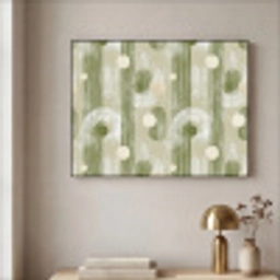 Artistiek - Modern - Groen Textielframe zwart klein 947 -sfeer2