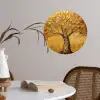 Goud - Boom - Abstract - Modern Wandcirkel behangsticker klein -sfeer3