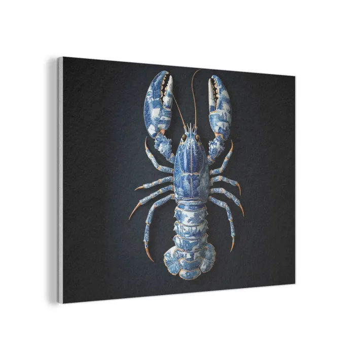 Kreeft - Delftsblauw - Schild - Stoer PET vilt klein -3d