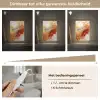 Marmer - Oranje - Goud - Modern - Abstract Light Box met kabel (Tafellamp) klein -USP_dimbaarNL