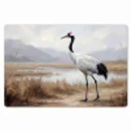 Kraanvogel - Natuur - Realistisch Placemat vinyl groot -zzsfeer1_Kitchenyeah-website