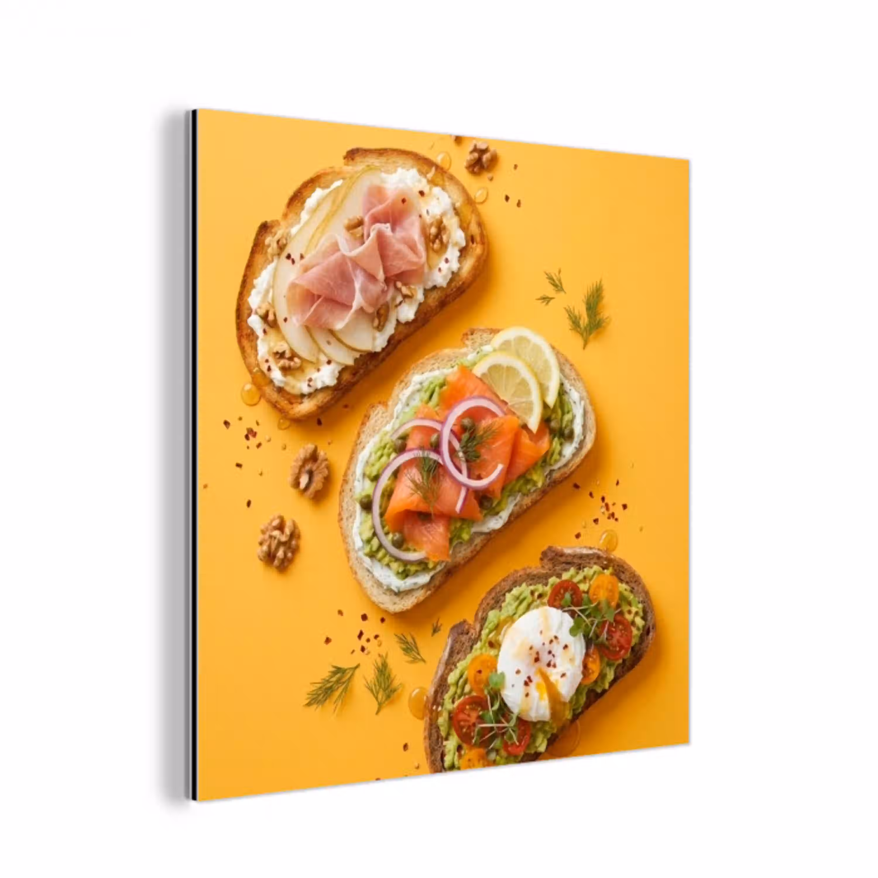 Eten - Brood - Ontbijt - Modern - Kleurrijk aluminium wit klein -3d