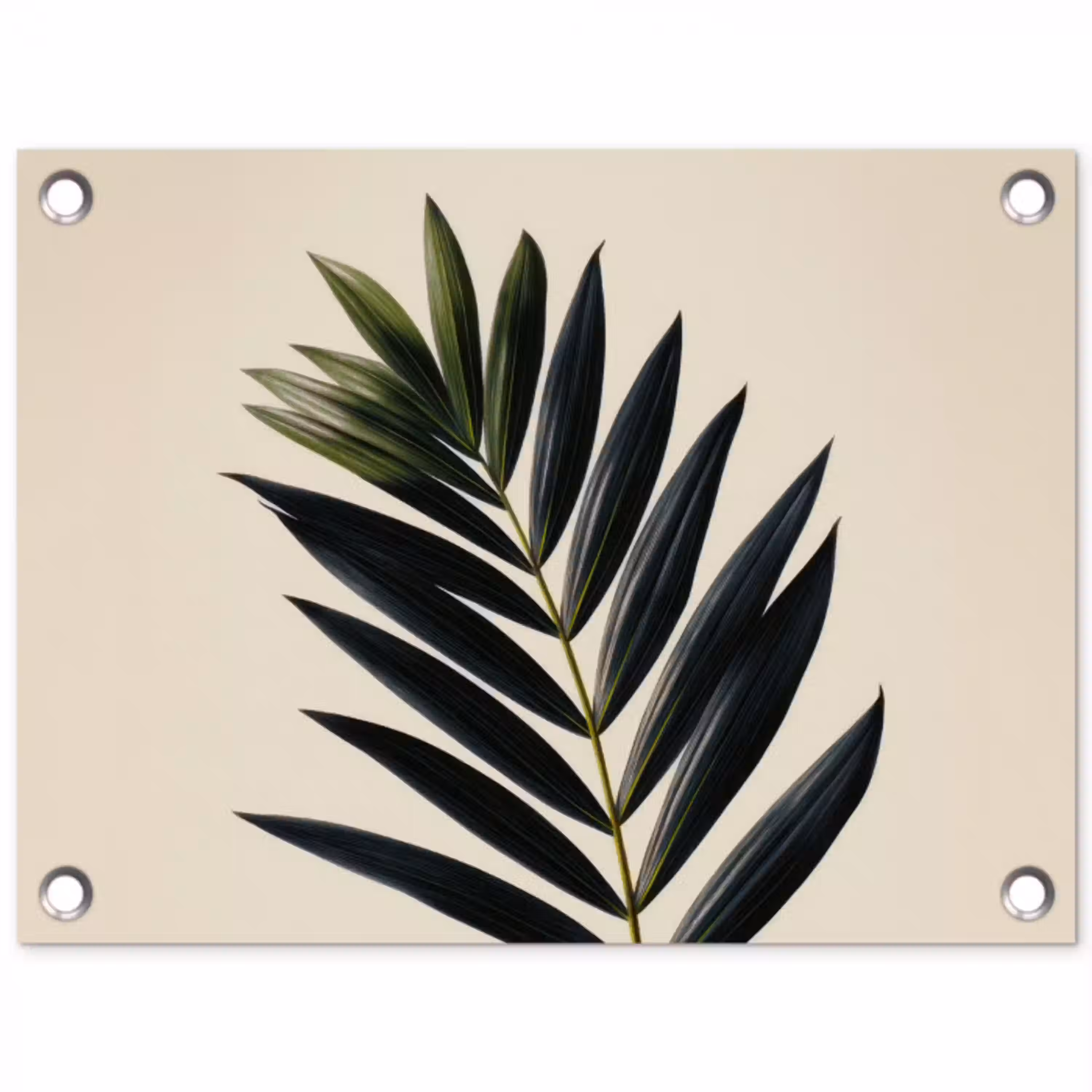 Palmblad - Donkere bladen - Subtiel tuinposter los doek klein -3d