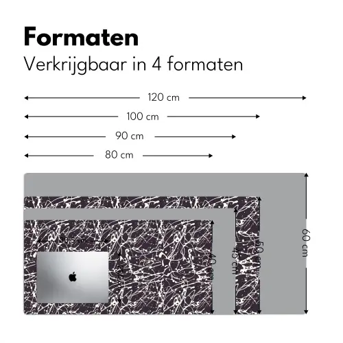 Spat - Waterverf - Wit Muismat XXL klein 681 -sfeer5