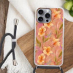 Botanisch - Bloemen - Kleurrijk Hoesje iPhone 16 Pro Max met koord klein 804 -sfeer4