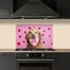 Hond - Kiss- Valentijn - Hartjes keuken achterwand spatscherm klein -sfeer1