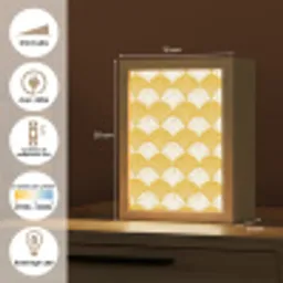 Waaier - Geel - Art Light Box met kabel (Tafellamp) klein 925 -USP_FR