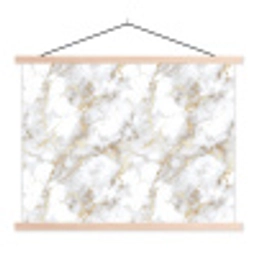 Gouden aders - Marmer - Wit textielposter latten blank klein 122 -3d