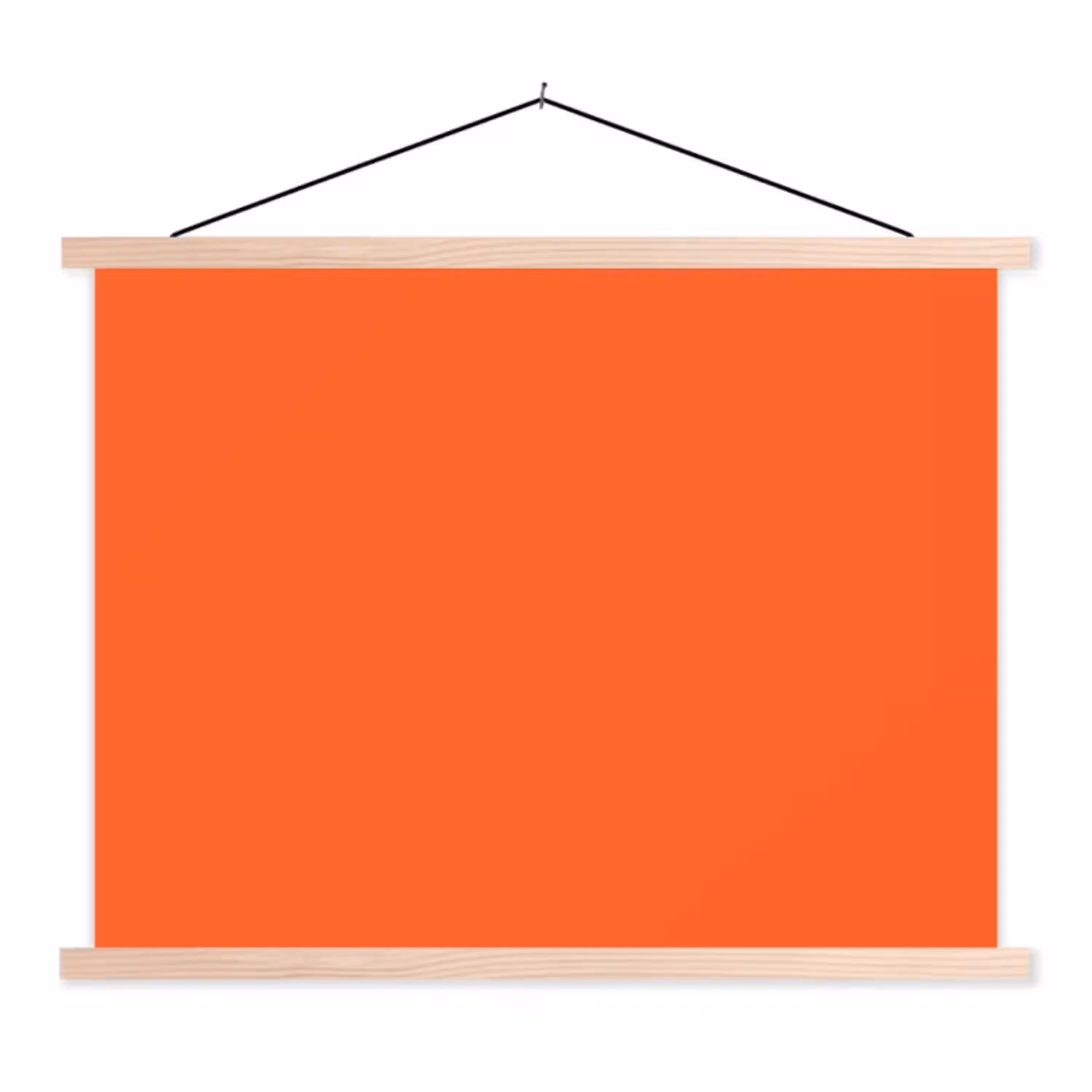 Vivid - Amber - Oranje textielposter latten blank klein 122 -3d