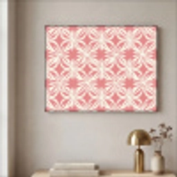 Roze - Bloemenmotief - Wit - Modern Textielframe zwart klein 947 -sfeer2