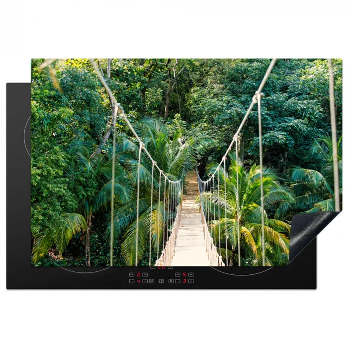 Jungle - Palmboom - Brug - Natuur - Planten Inductie beschermer vinyl 3mm klein -3d