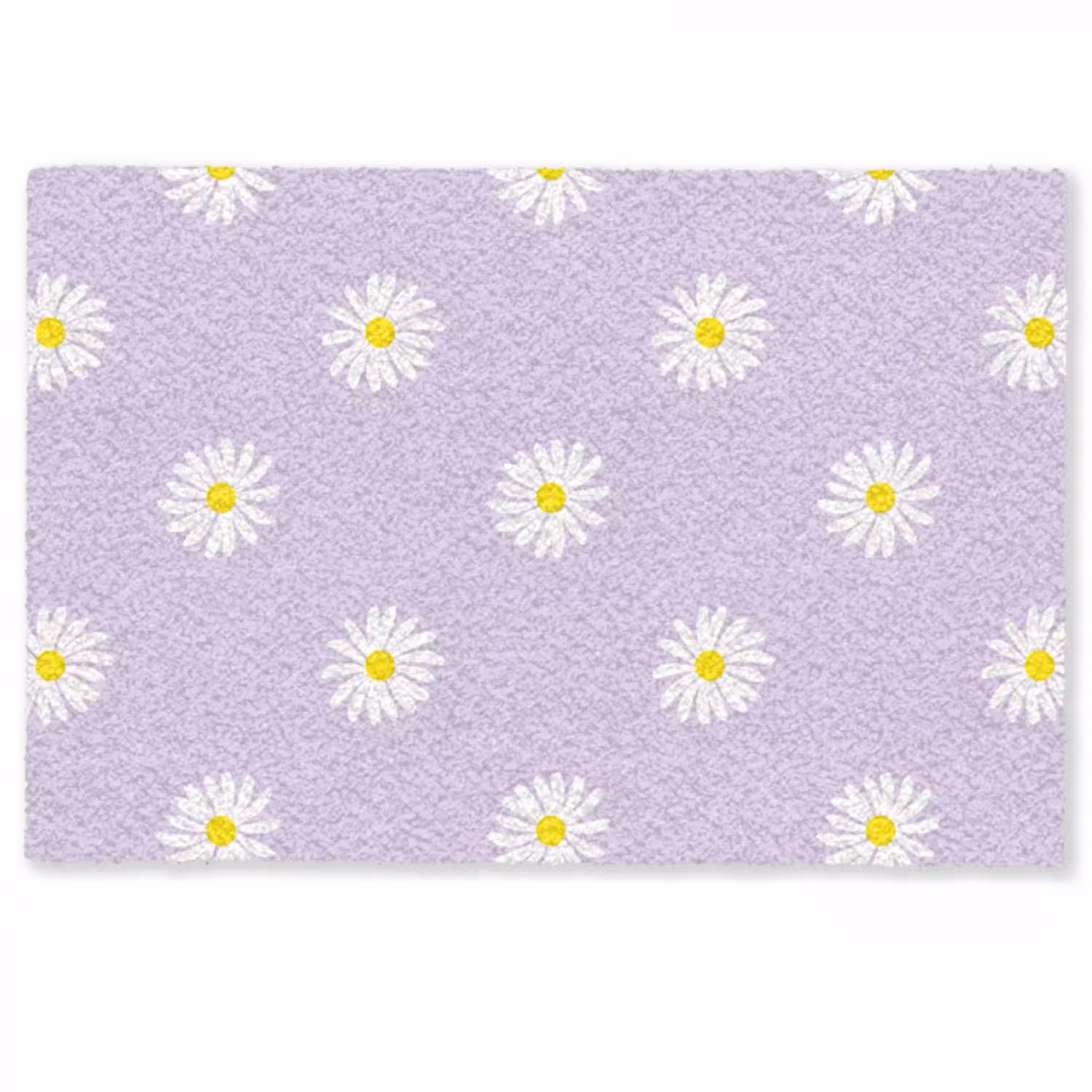 Madeliefjes - Pastel - Wit - Paars - Bloemen Deurmat klein -zkaufland3d