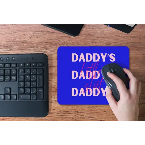 Blauw - Daddy's - Blokletters muismat rubber klein -toetsenbord