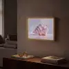 Schelp - Glanzend - Regenboogtinten Light Box met batterij (Wandlamp) middel -sfeer1