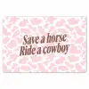 Koeienprint - Roze - Cowboy - Horse Placemat vinyl groot -zzsfeer1_Kitchenyeah-website