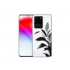 Plant - Bladeren - Minimalistisch - Zwart Telefoonhoesje Samsung Galaxy S20 Ultra klein -dubbelS20Ultra
