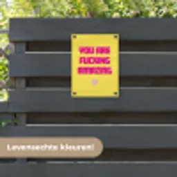 Geel - Valentijn - Tekst tuinposter los doek klein -sfeer3