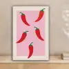 Pepers - Rood - Illustratie canvas 2cm klein -sfeer1