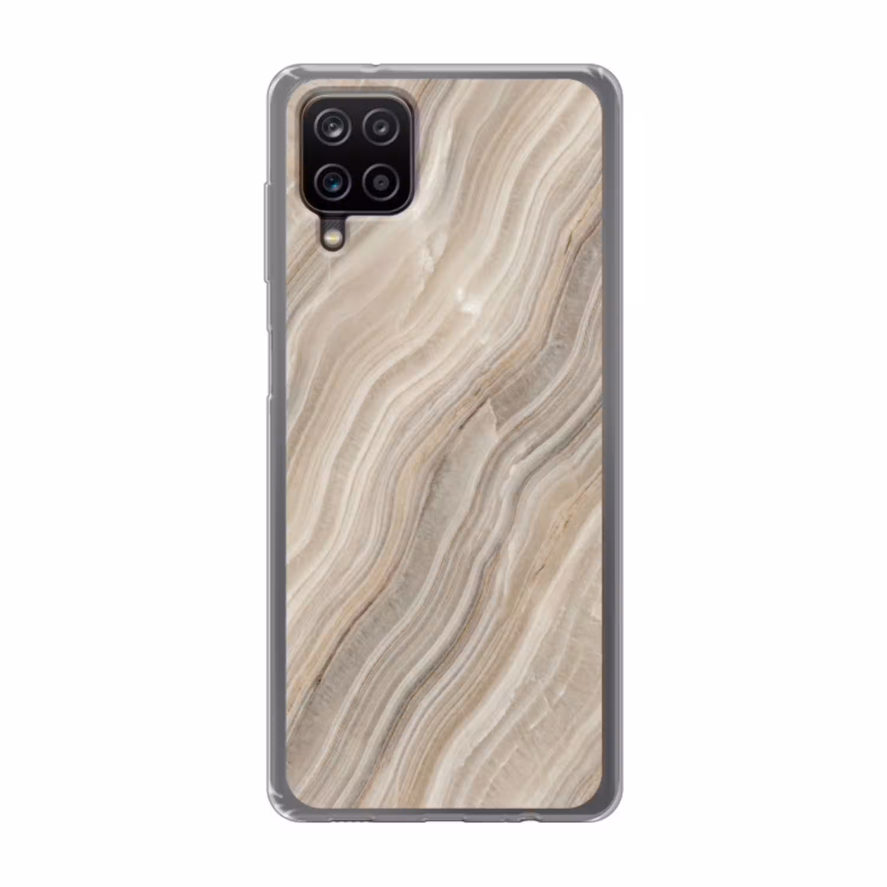 Textuur - Golvend - Abstract - Modern - Beige Telefoonhoesje Samsung Galaxy A12 klein -3d