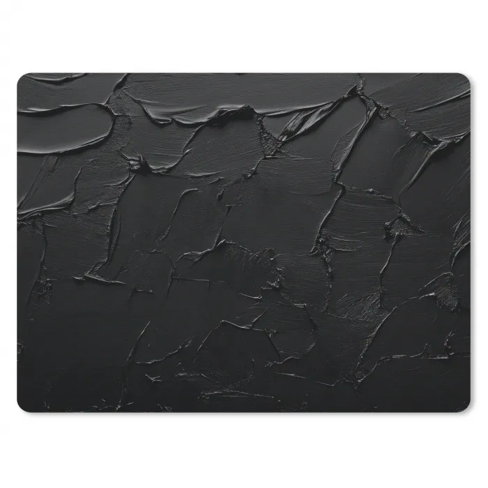 Zwart - Verf muismat rubber klein -3d