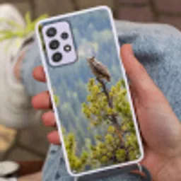 Uil - Oehoe - Bomen - Natuur Hoesje Samsung Galaxy A52 5G met koord klein -sfeer3