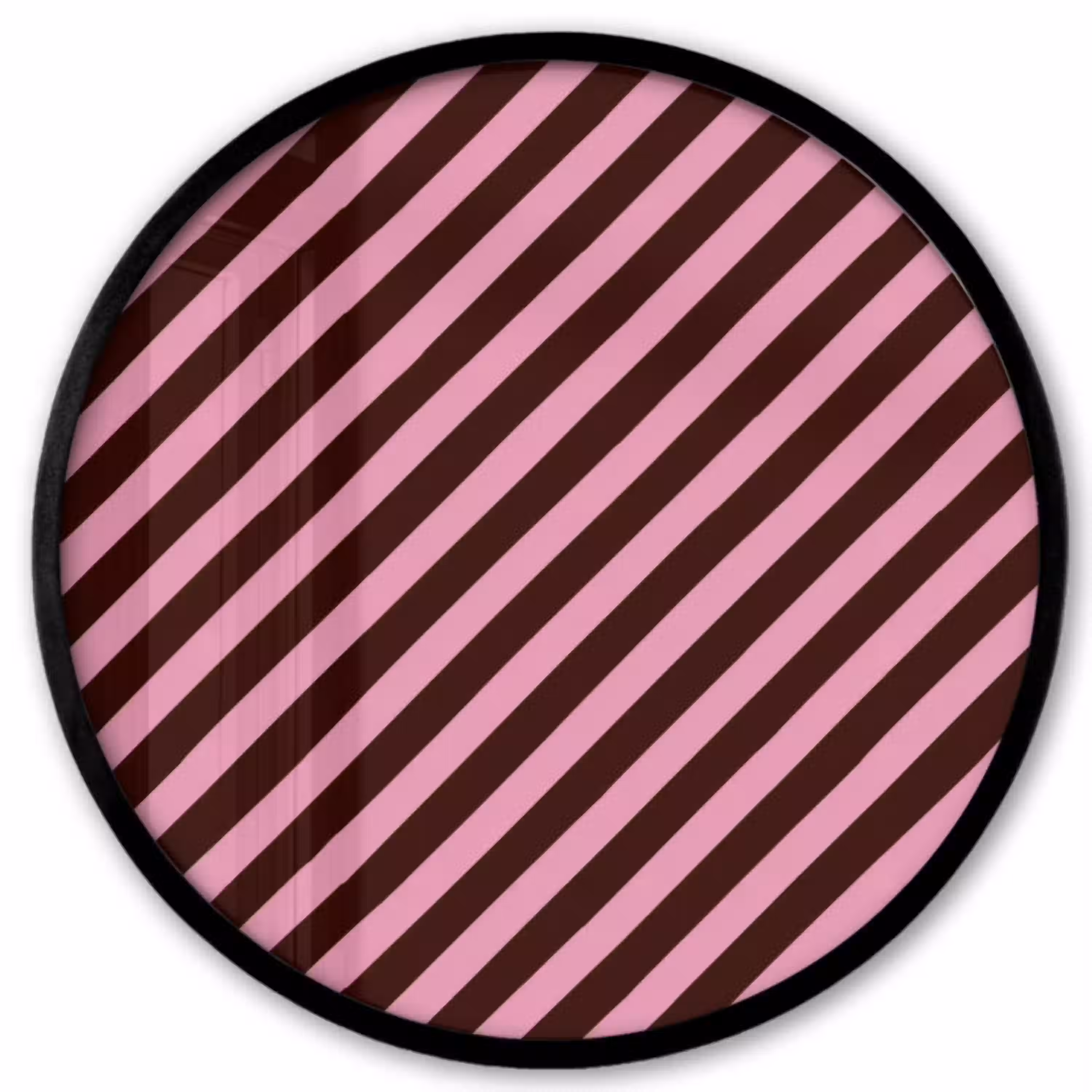 Strepen - Roze - Bruin Fotolijst rond zonder passe partout klein 856 -3d