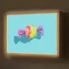 Blauw - Snoep - Regenboog Light Box met batterij (Wandlamp) middel -z3d_website