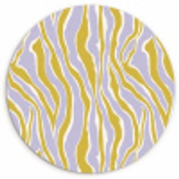 Zebra - Modern - Meerkleurig Wandcirkel kunststof plaat 5mm dik klein 188 -3d