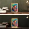 Kikker - Felgekleurd - Tak - Regenboog Light Box met kabel (Tafellamp) klein -sfeer3