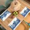 Winterse Droom in Delft Placemat vinyl groot -zzsfeer5_Kitchenyeah-website