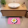 Smiley - Bloem - Roze Badmat klein -sfeer1