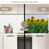 Zonnebloemen - Geel - Natuur keuken achterwand 2 middel -voor-na2_NL