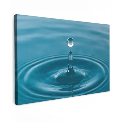 Waterdruppel - Water - Oppervlakte canvas 2cm klein -z3d