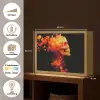 Schedel - Oranje - Zijaanzicht - Vlammen Light Box met batterij (Wandlamp) middel -USP_websiteoverzichtNL