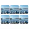 Strand - Schild - Water - Blauw onderzetter kurk middel -3d