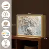 Boeddha - Bloemen - Boom - Goud - Modern Light Box met batterij (Wandlamp) middel -USP_websiteoverzichtNL