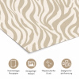 Zebra - Patroon - Beige poster papier klein 62 -tcloseup_DE
