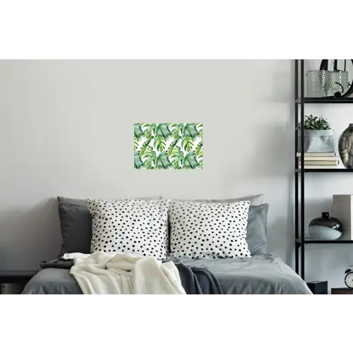 Bladeren - Monstera - Jungle - Tropical Muursticker klein -slaapkamer