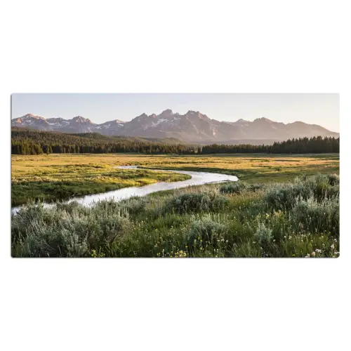 Berglandschap - Rivier - Bos Muismat XXL klein -3d_leeg