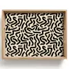 Abstract - Lijnen - Zwart Dienblad Rechthoek middel 911 -z3d_shopping