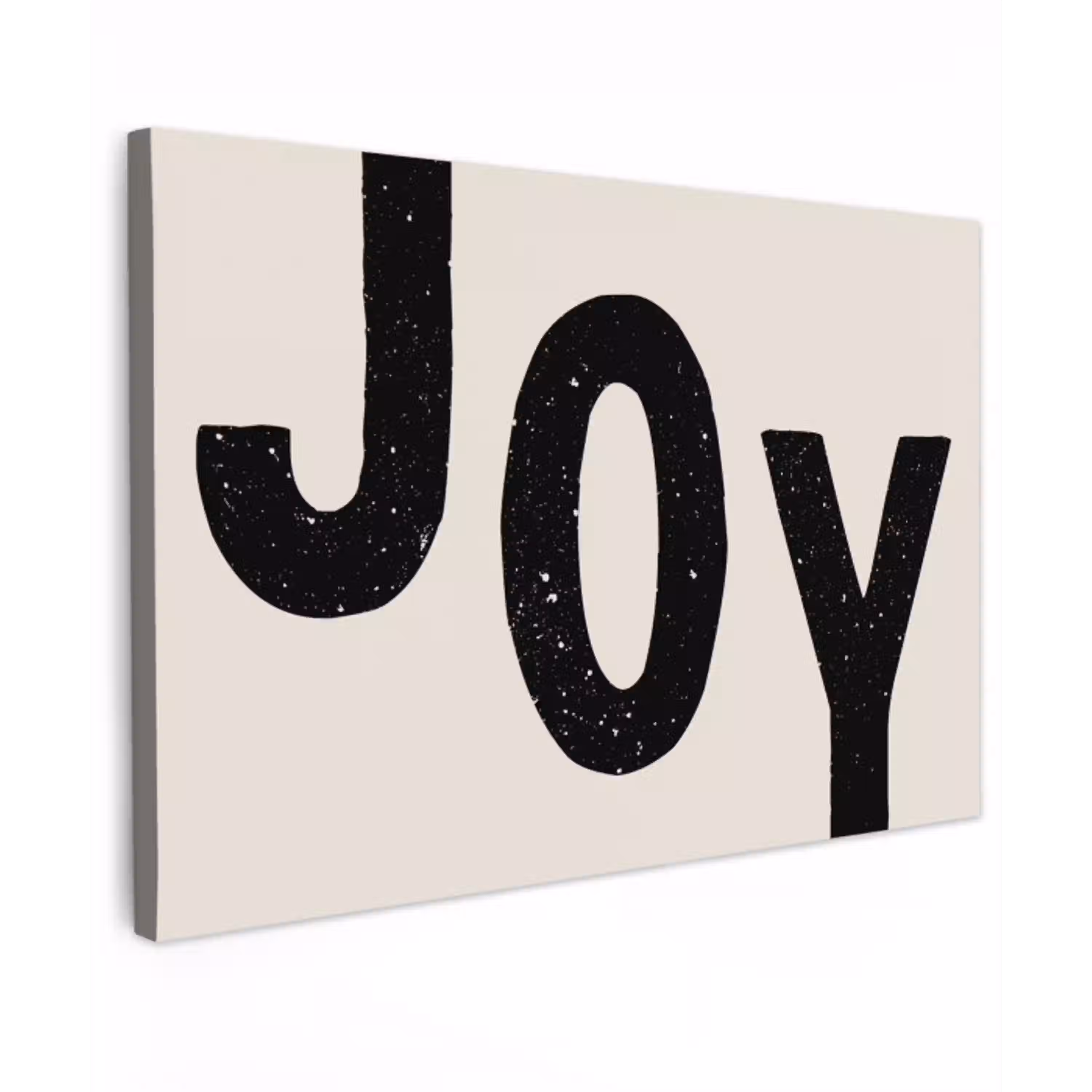 Kerst - Quote - Joy - Zwart - Feestdagen Tuinposter op houten frame 2 cm dik klein -3d