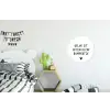 Spreuken - Quotes - Geluk zit in een klein rompertje Wandcirkel aluminium klein -kinderkamer