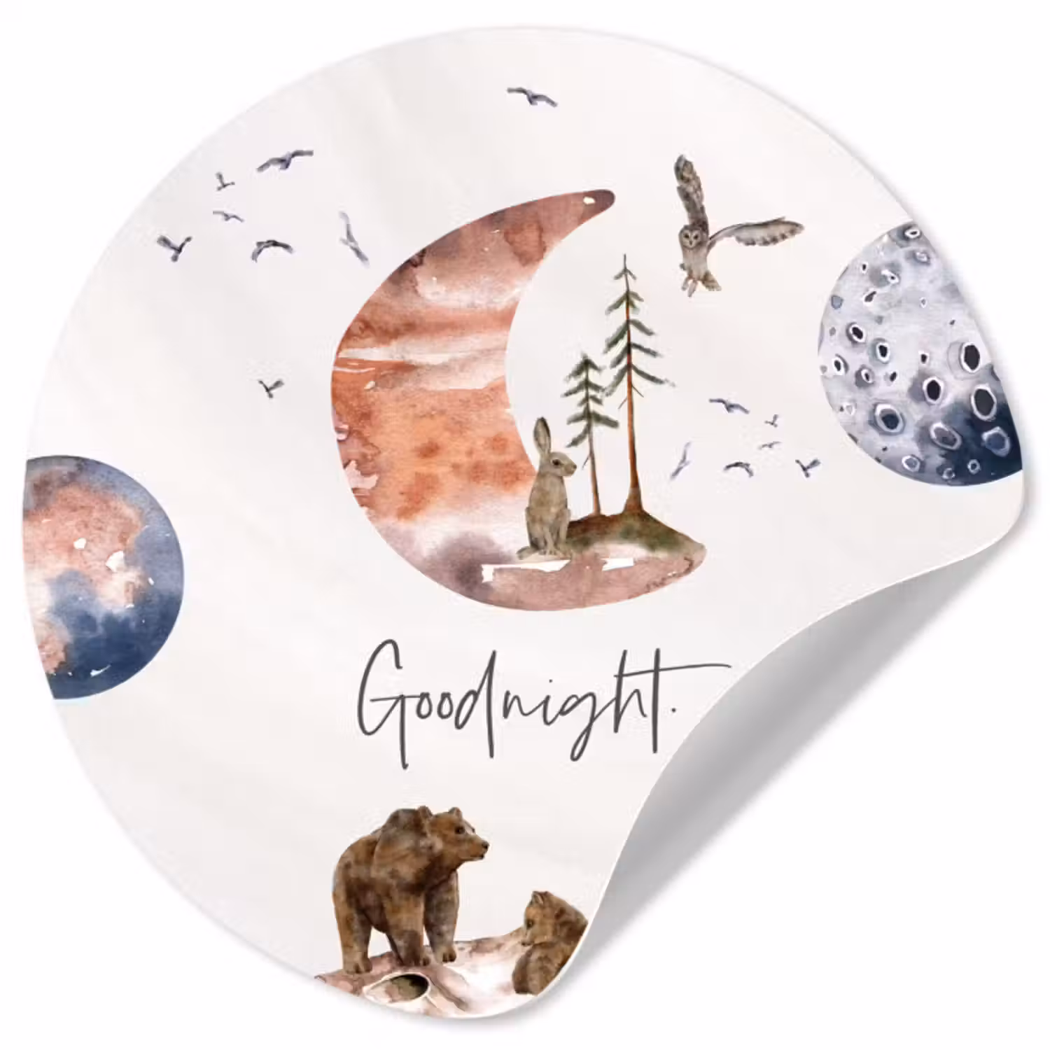 Behangcirkel - Quotes - Goodnight - Spreuken - Kinderen - Jongens - Meisjes - Kind